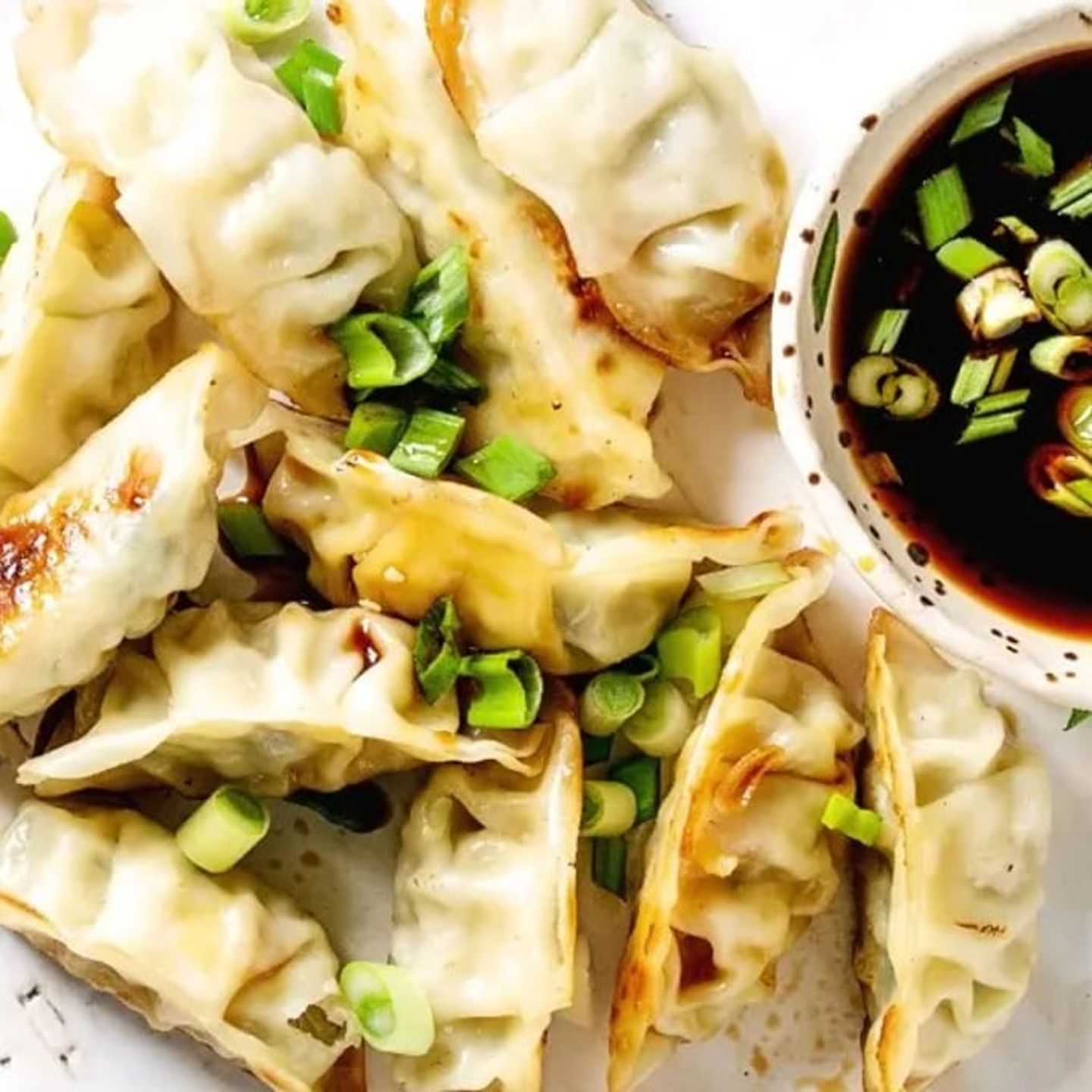 Dumpling with sauce