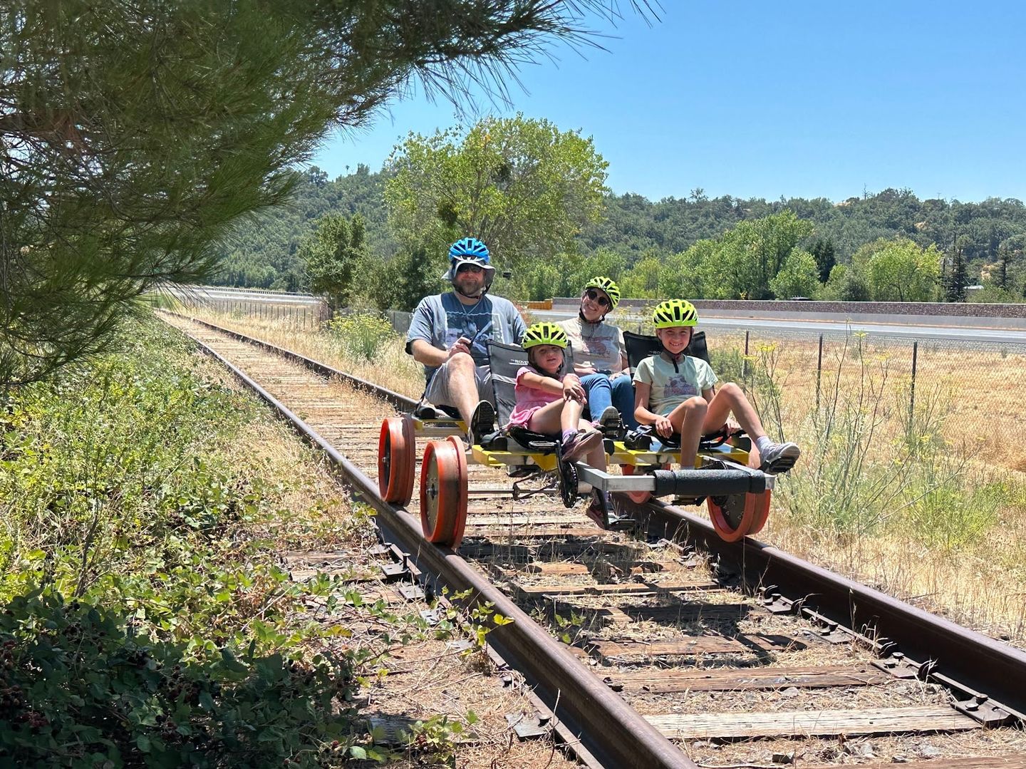 Family on bike