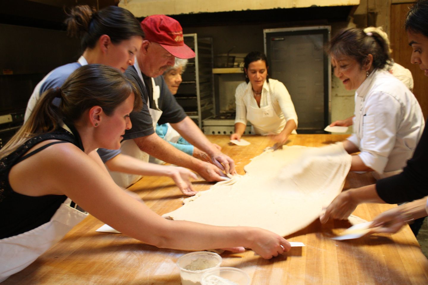Group with dough