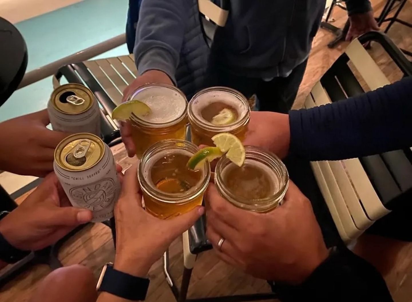 Drinks in Chicago Shuffleboard Court