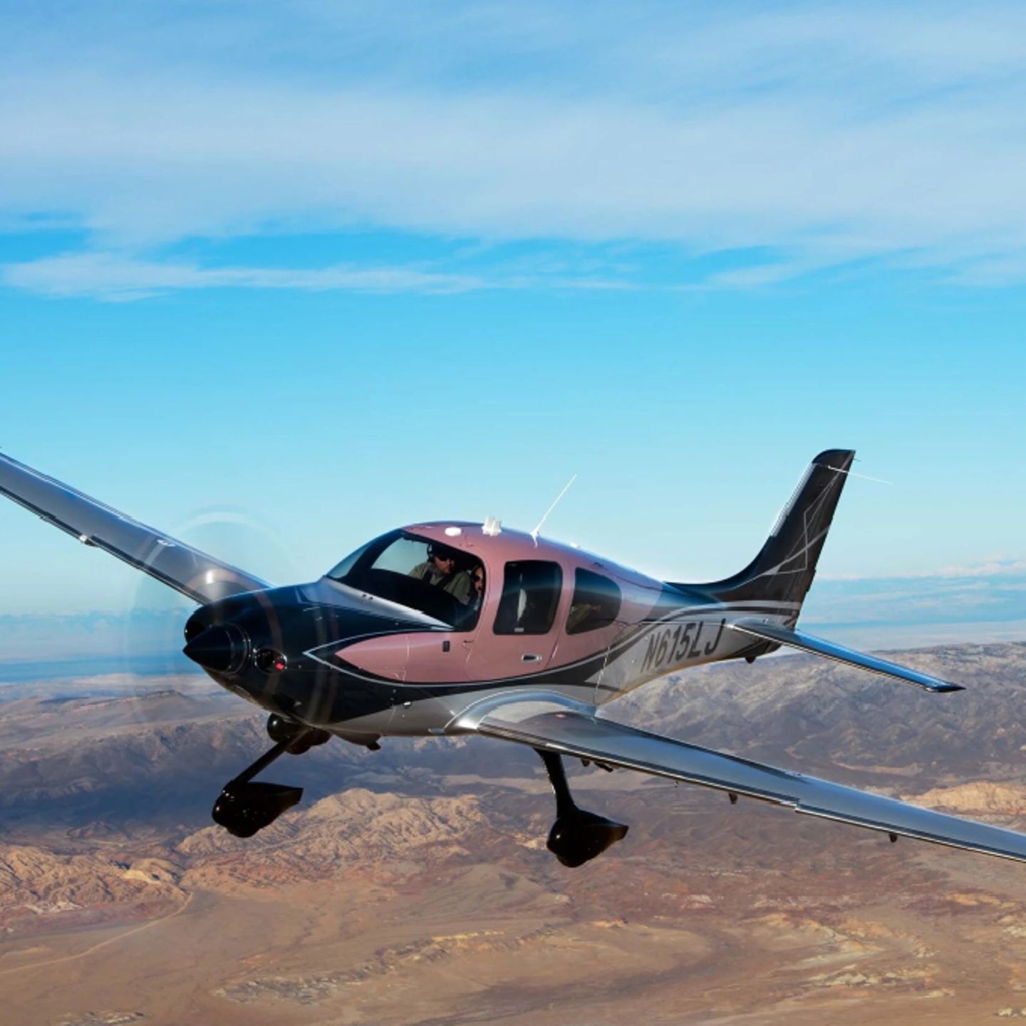 Plane flying in air