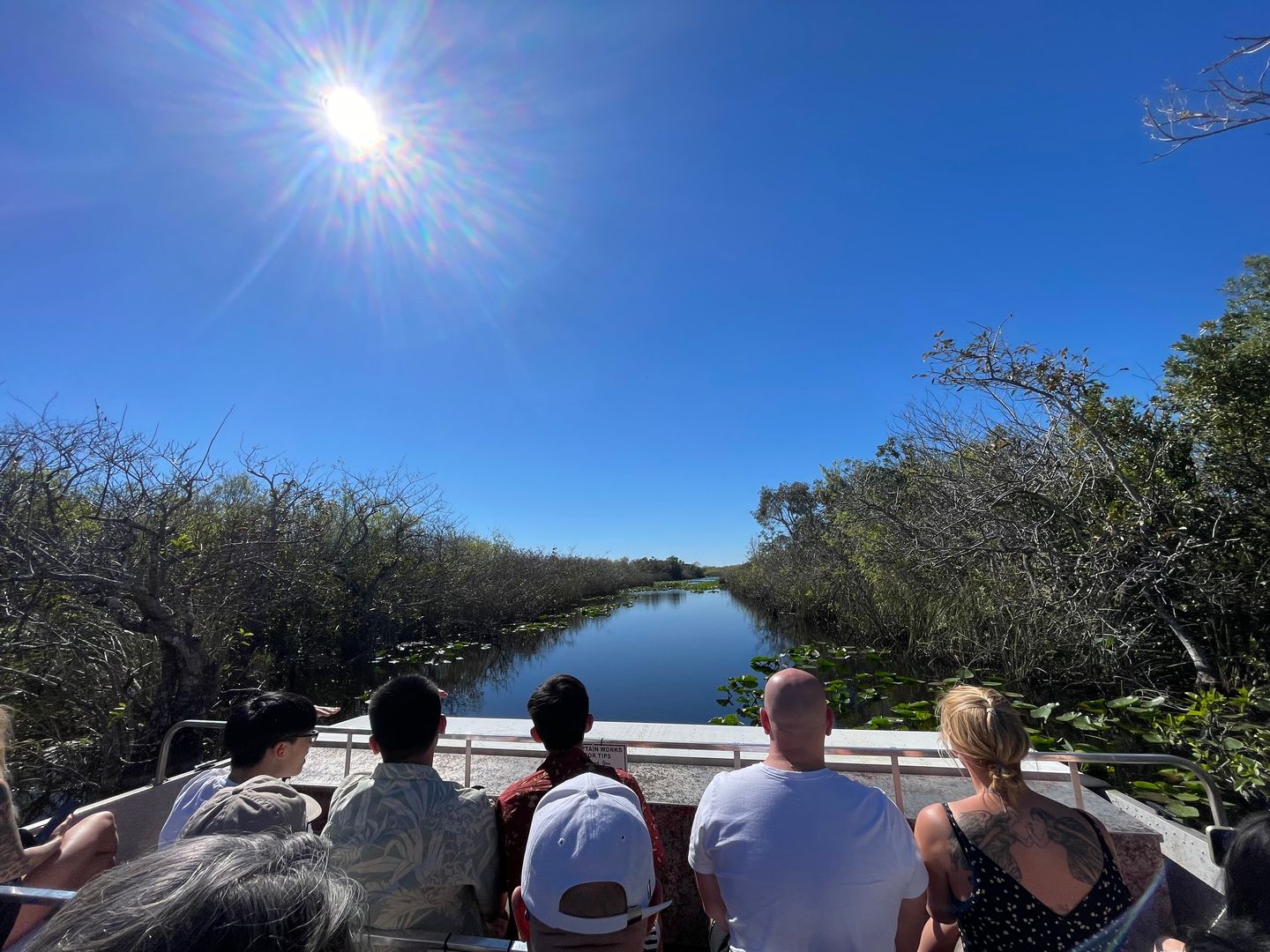 Group on airboat