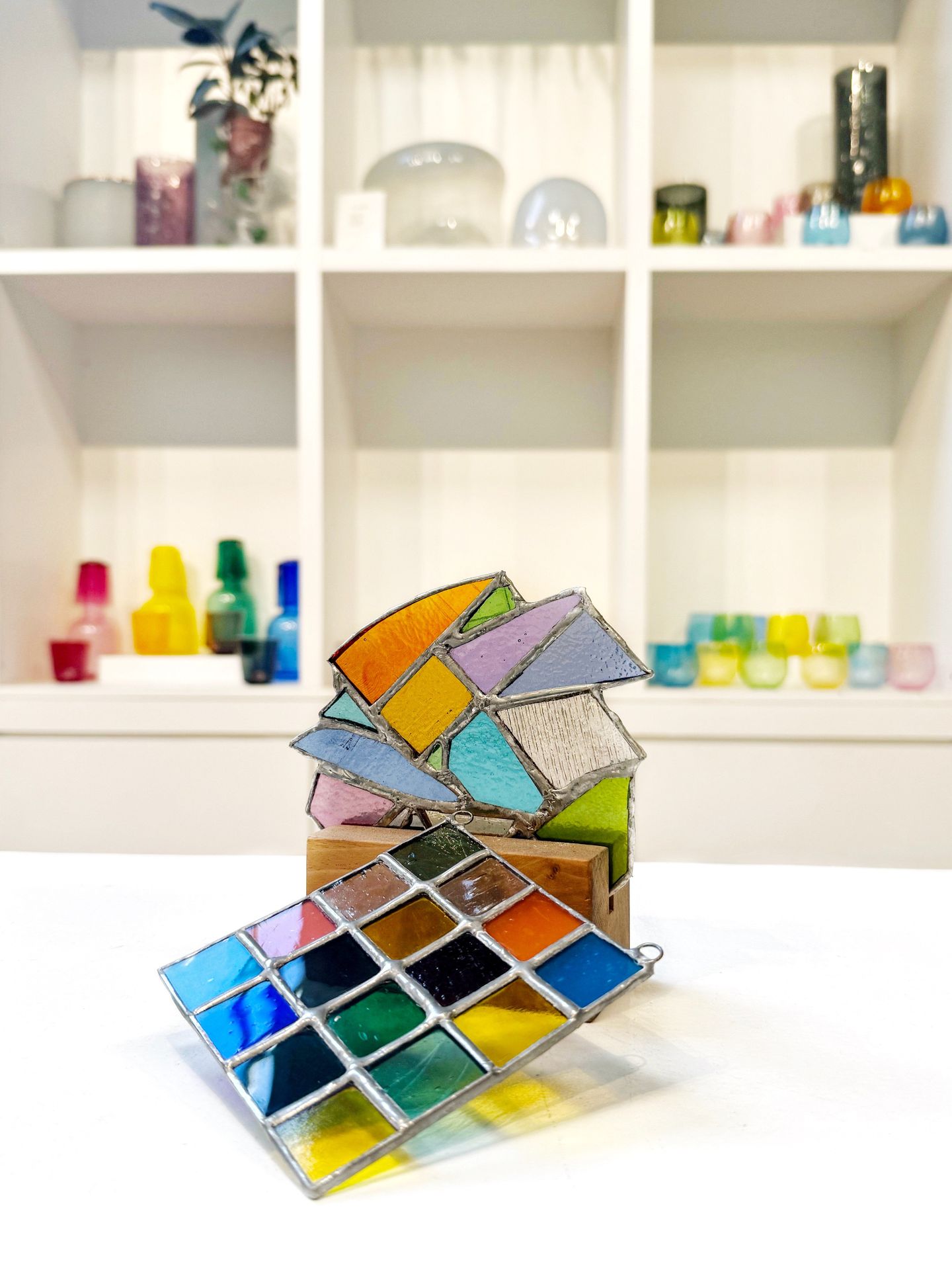 Stained glass pieces