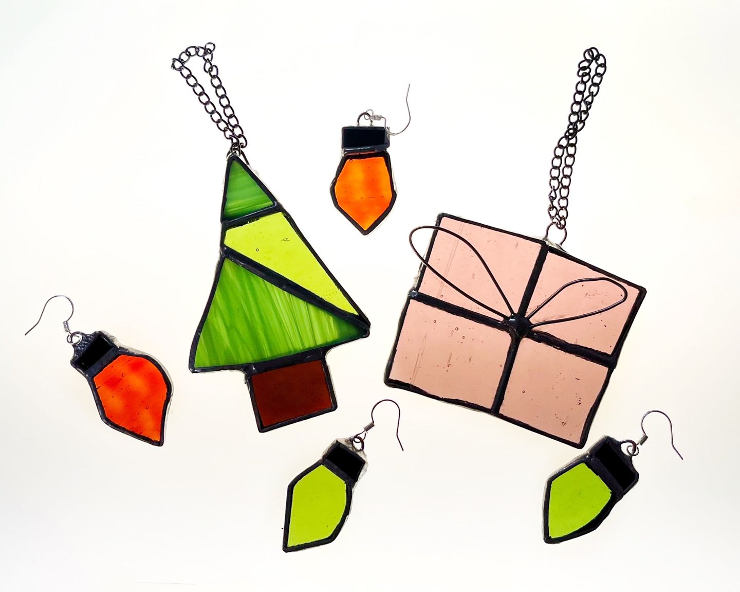 Stained glass pieces