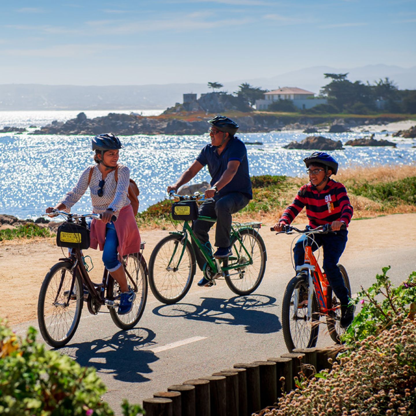 Biking next to the Coast