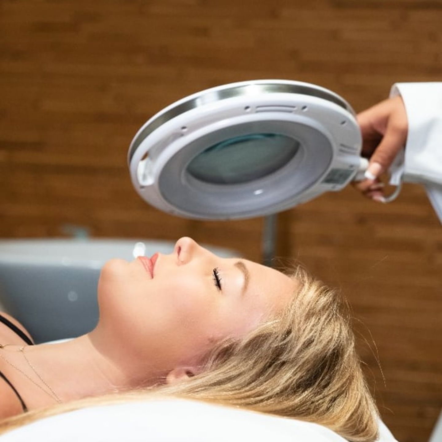 Woman getting facial