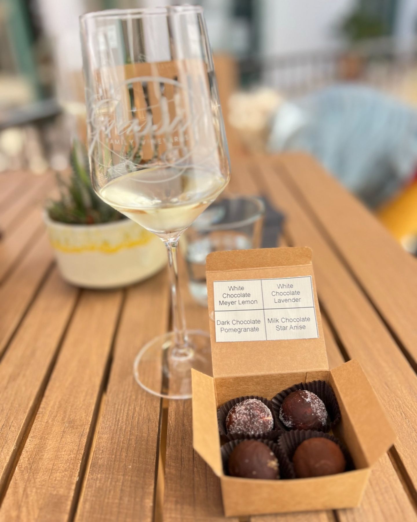Wine and chocolate