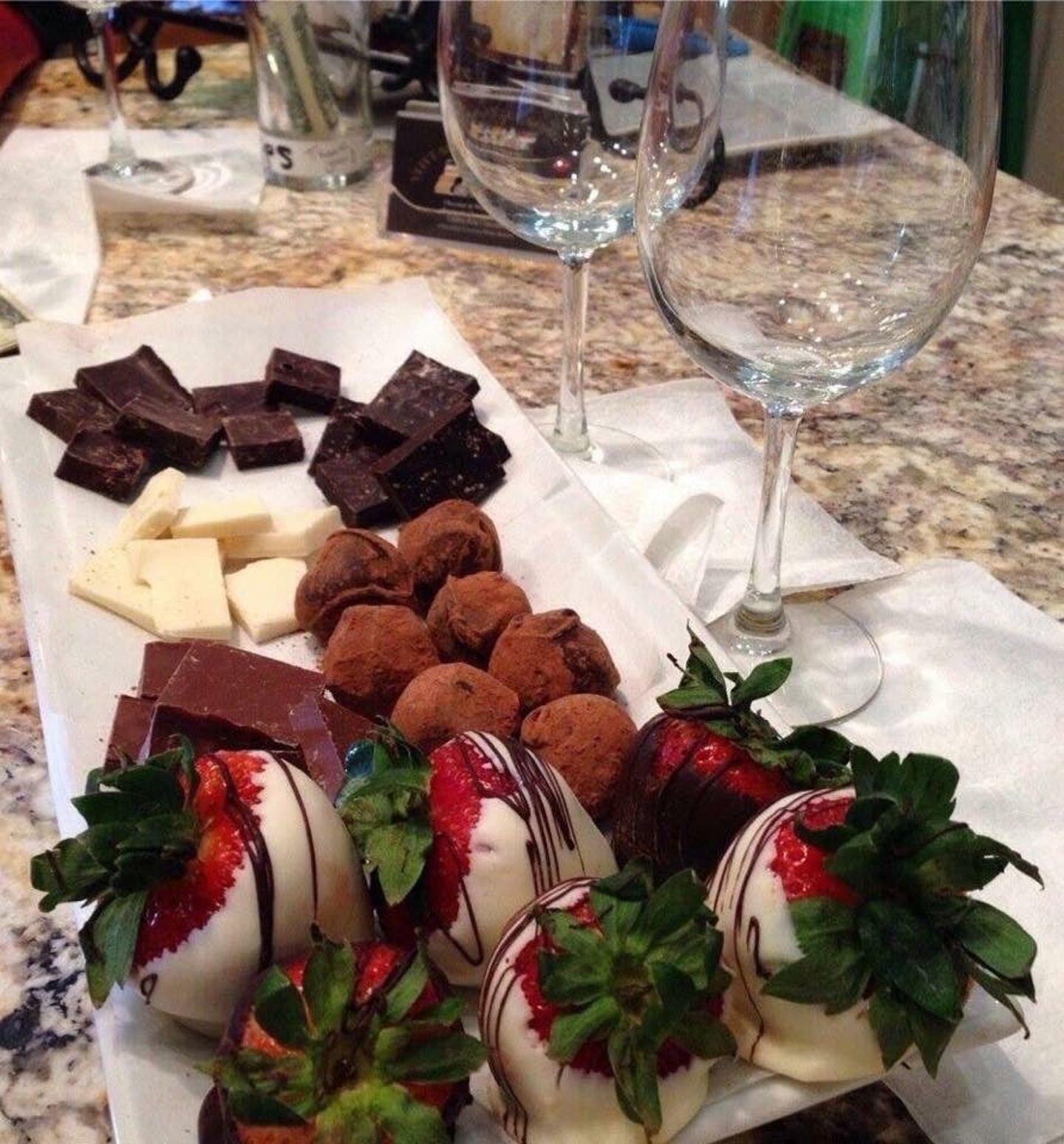 Wine and chocolate