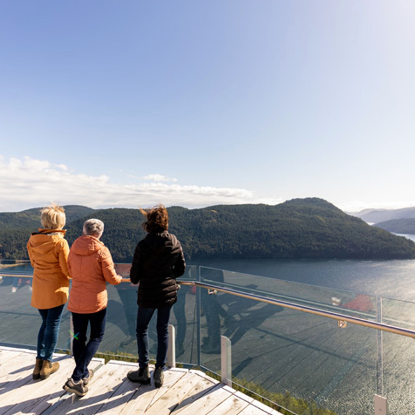People overlooking view