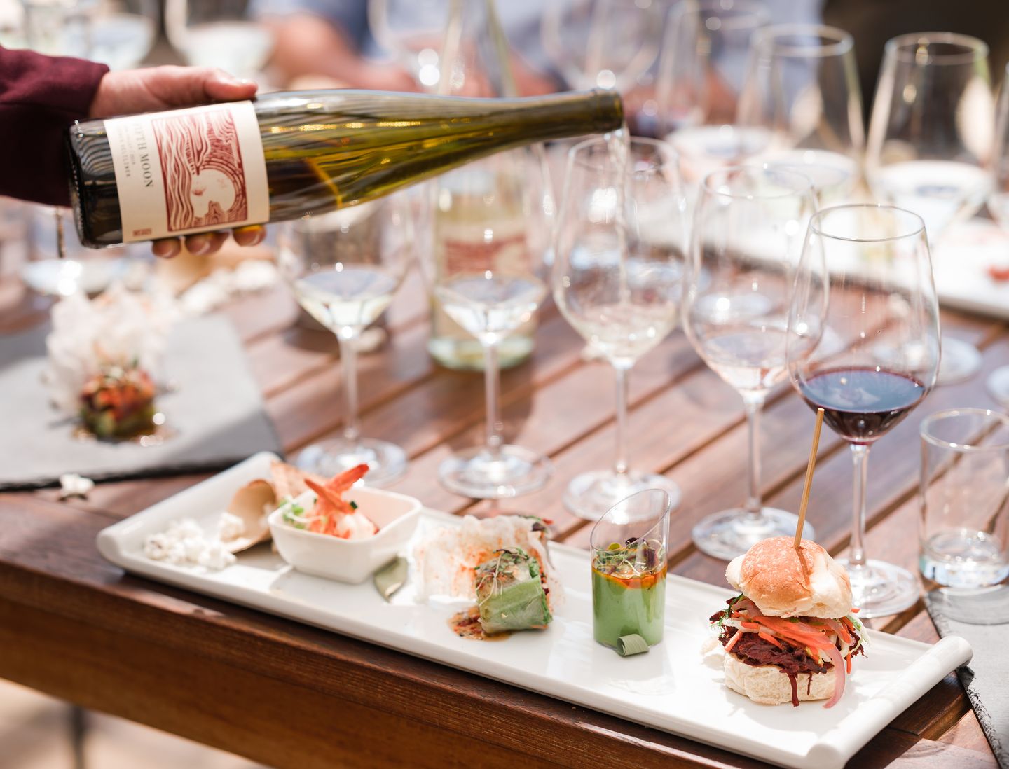 Wine with food bites