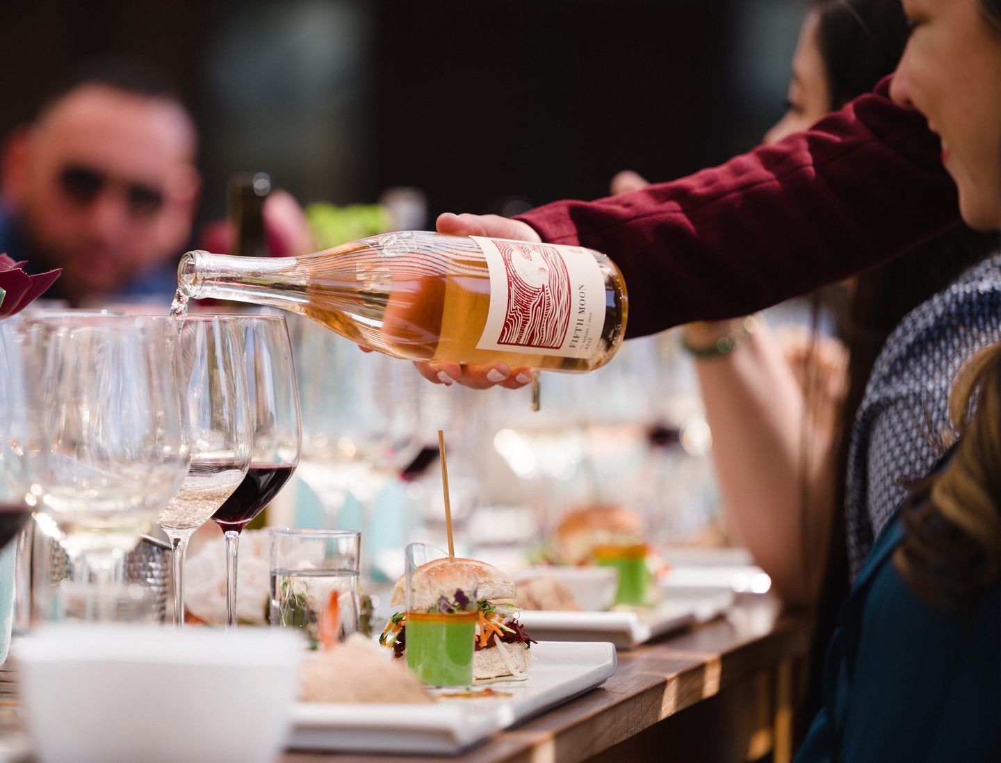 Wine being poured 