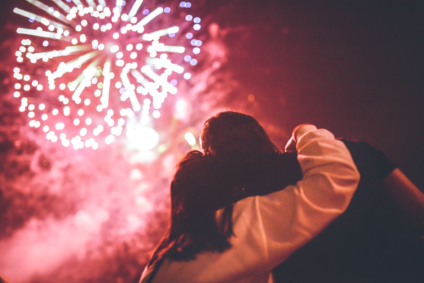 Couple Watching Fireworks