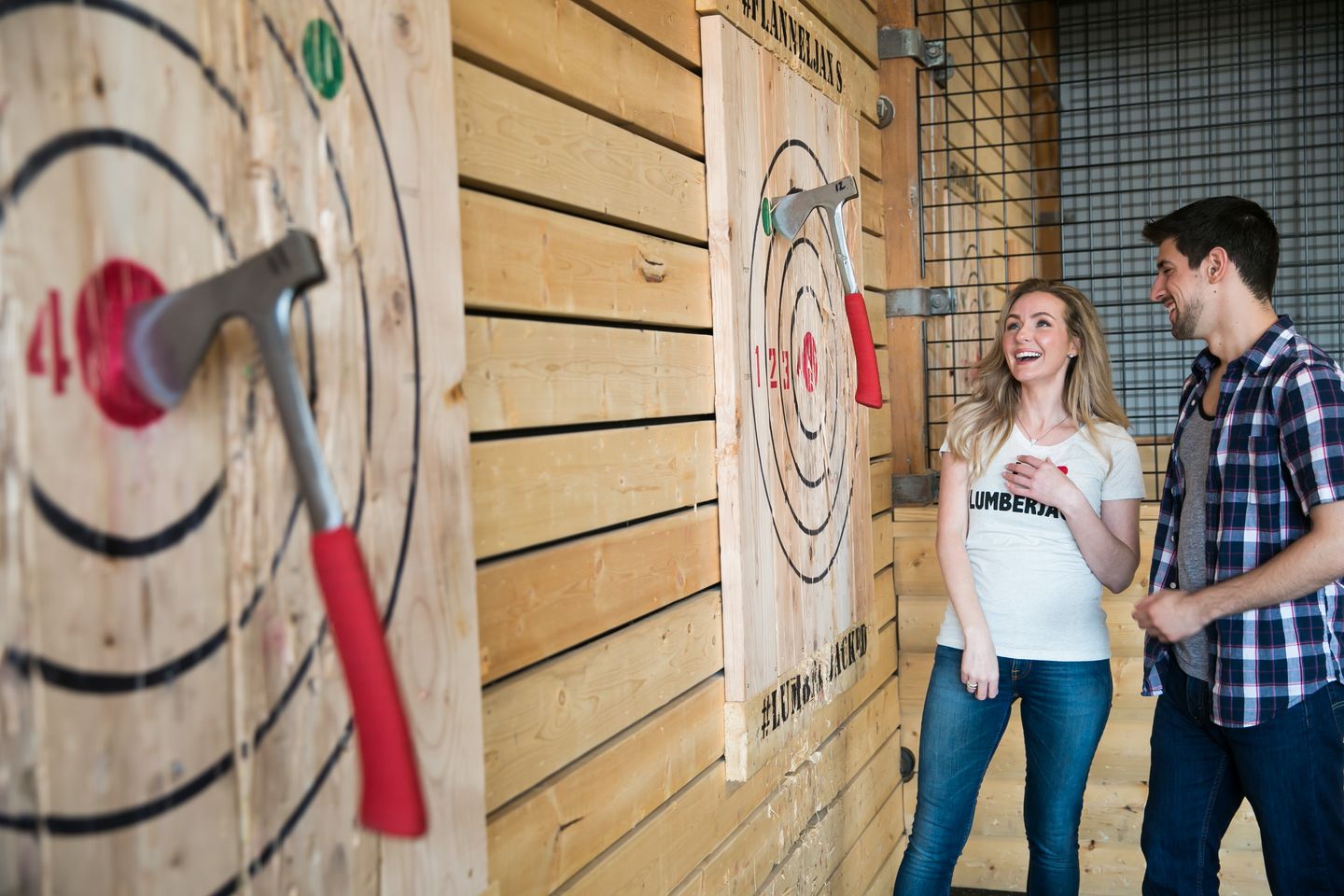 Axes in wall
