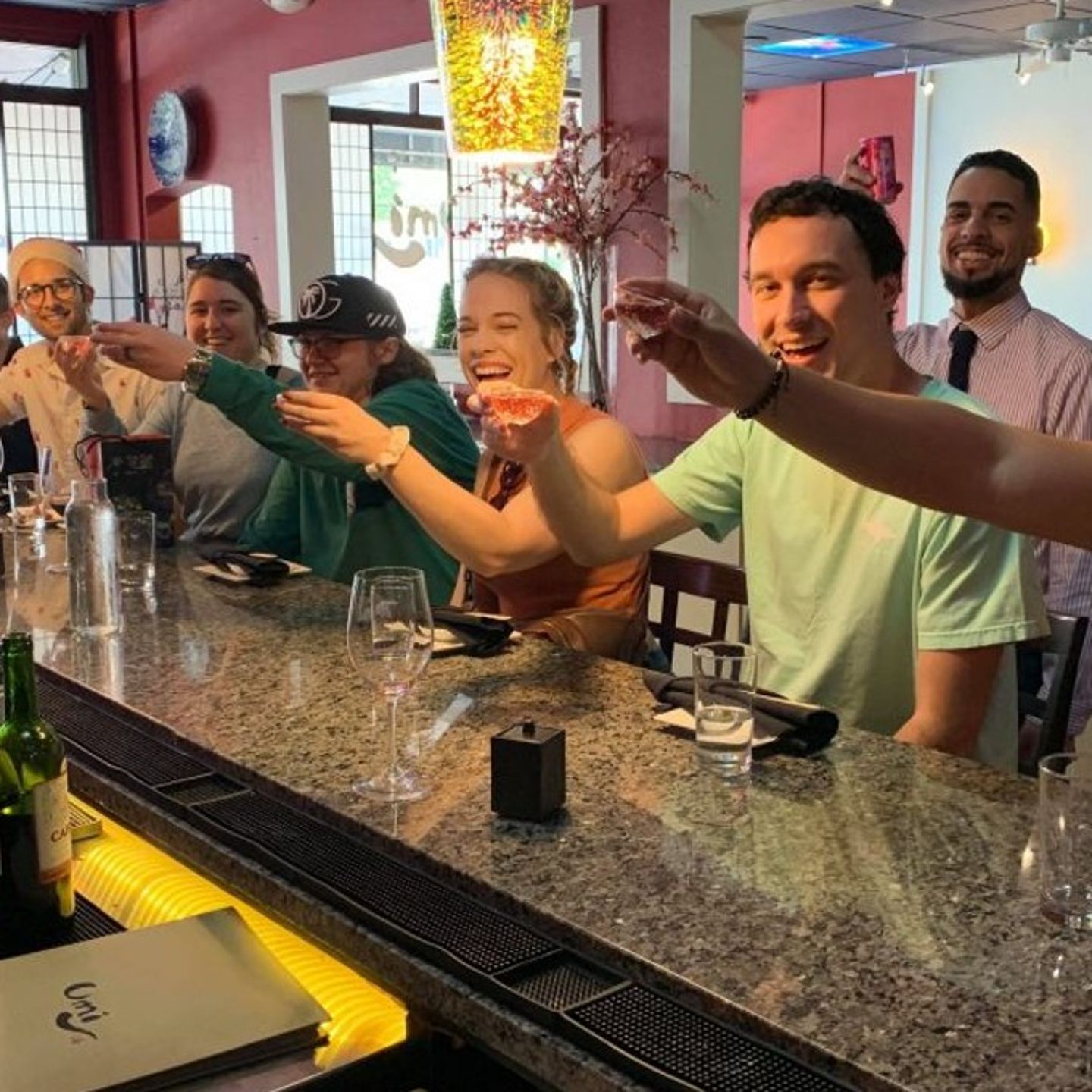 Group having drinks