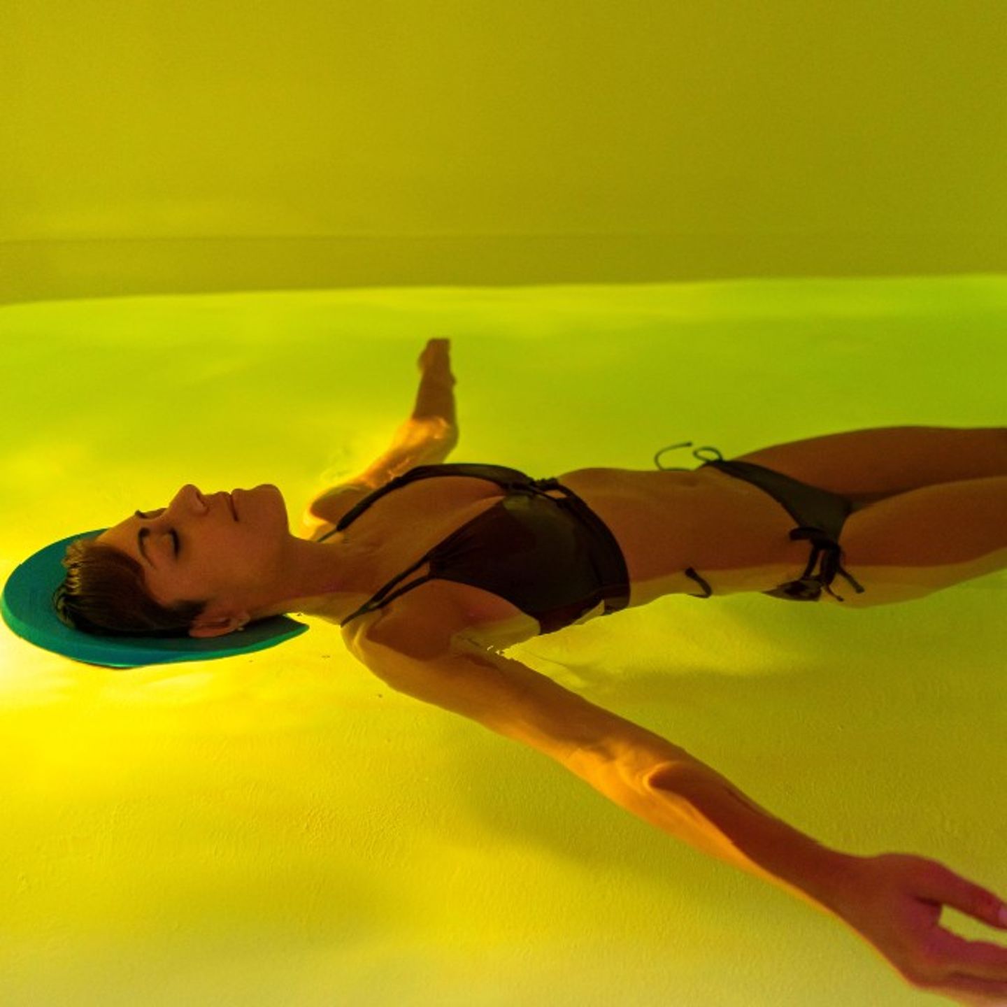 Woman floating