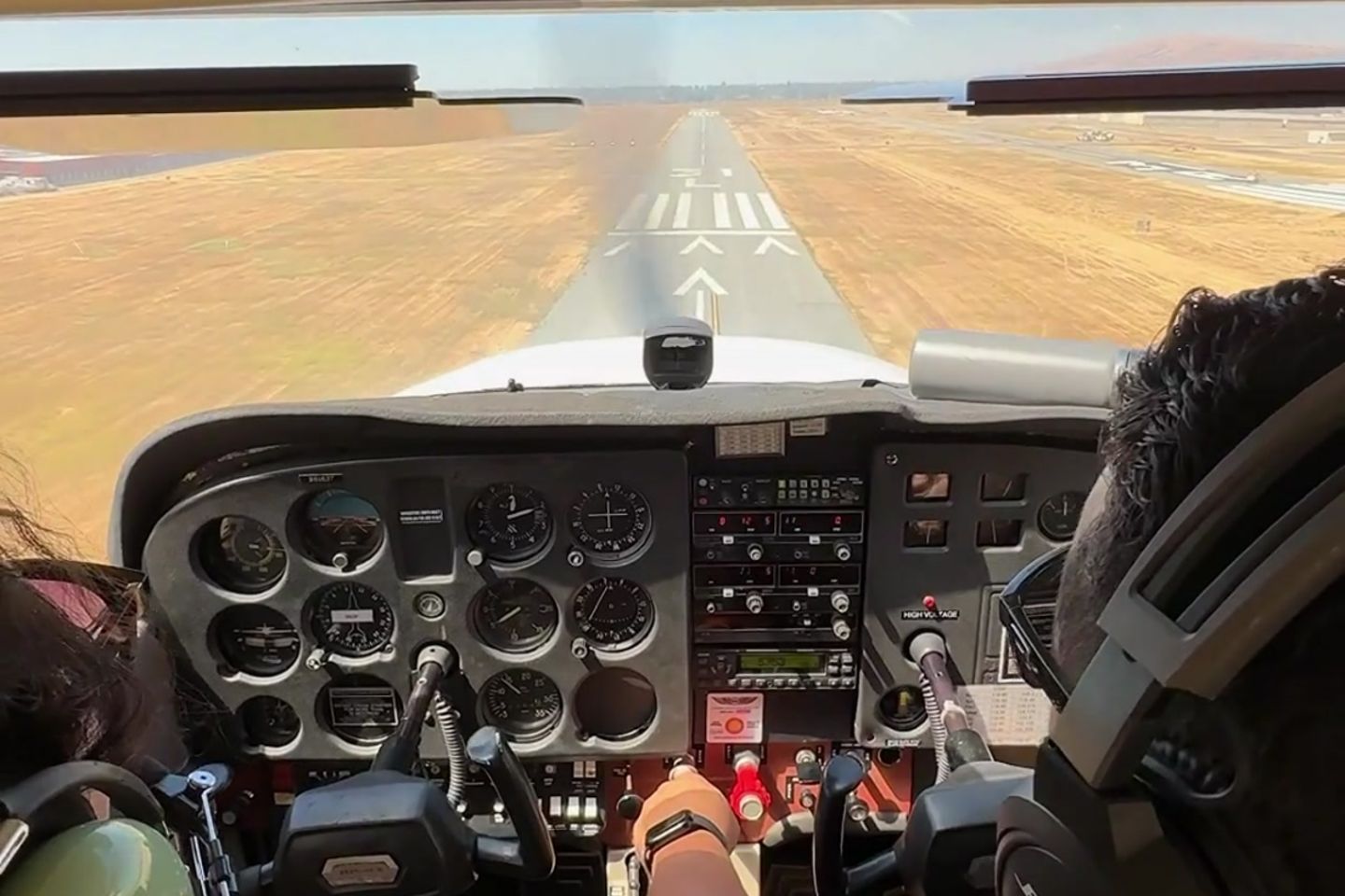 Person inside plane