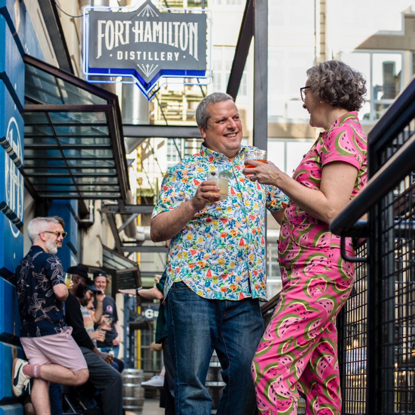 People enjoying drinks