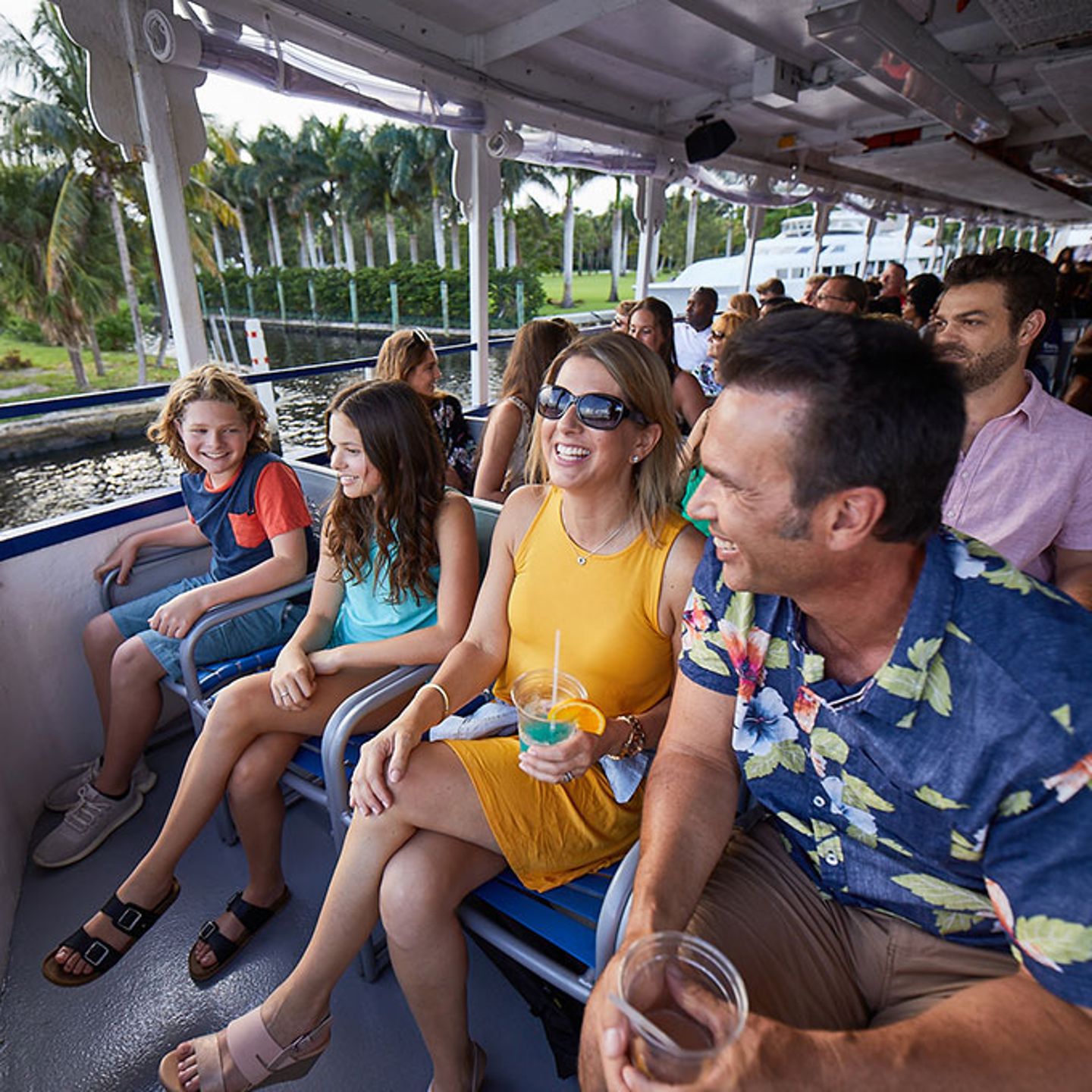 Family on Riverboat Cruise