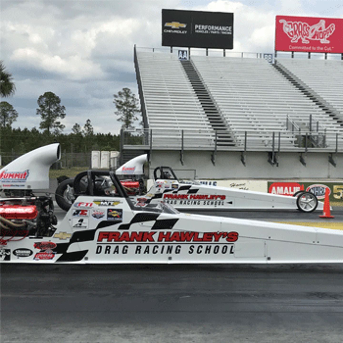 Side-by-Side Dragster Race near Cleveland