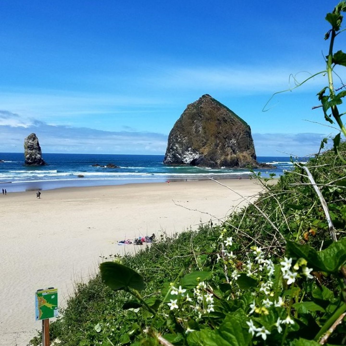 Beach with rock formations