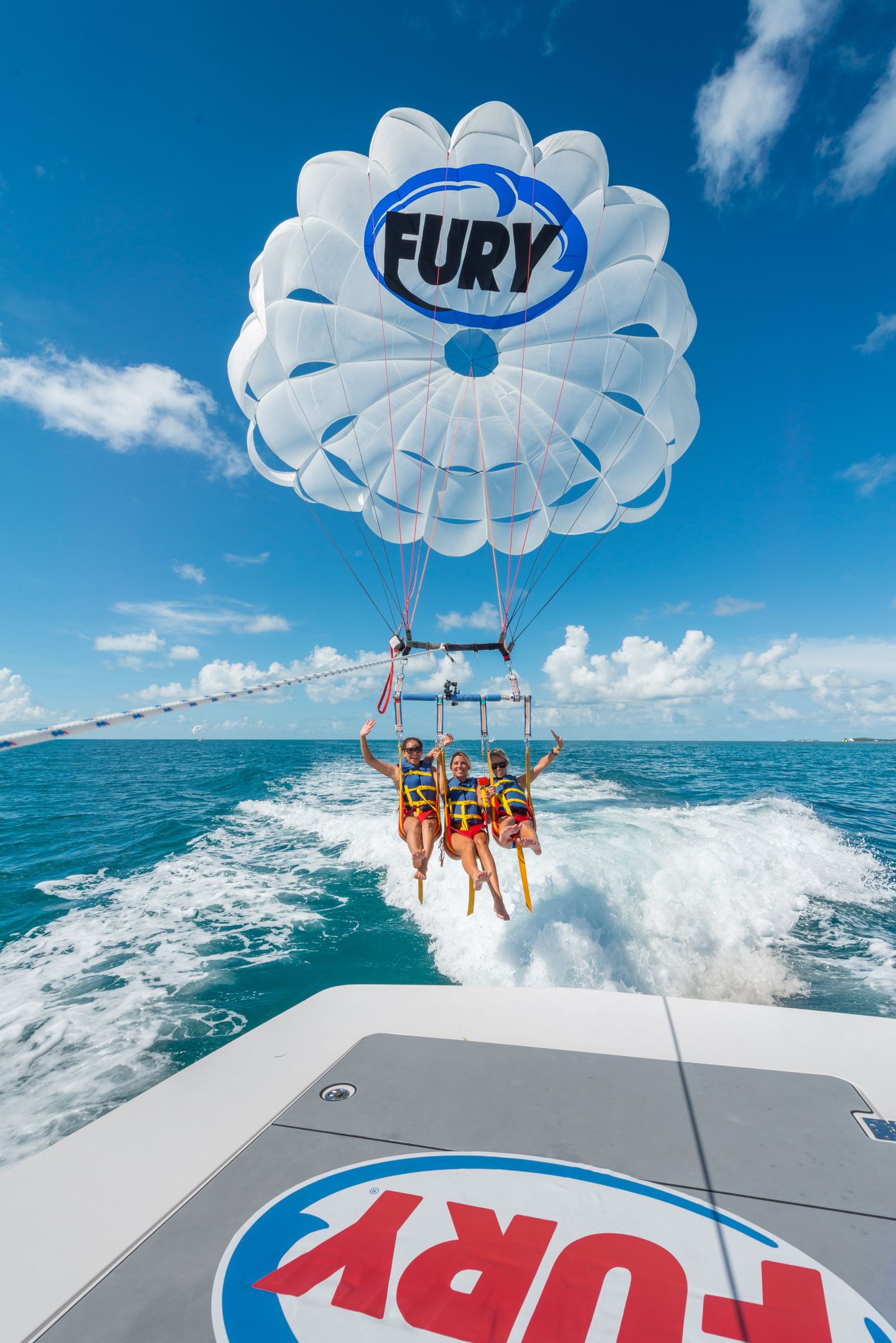 People parasailing