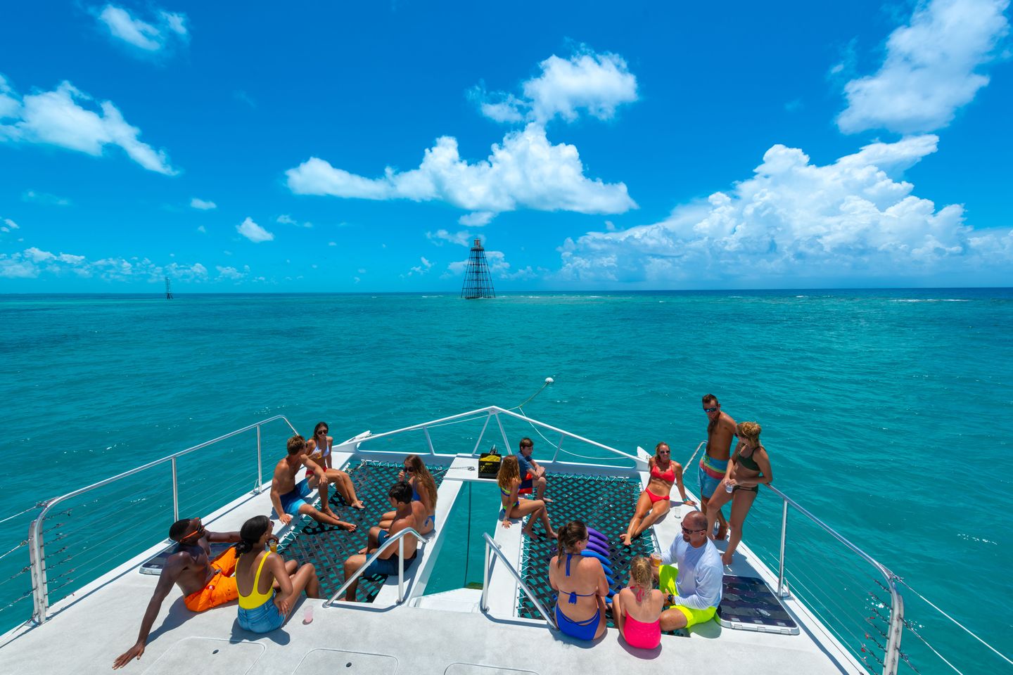 Group on boat