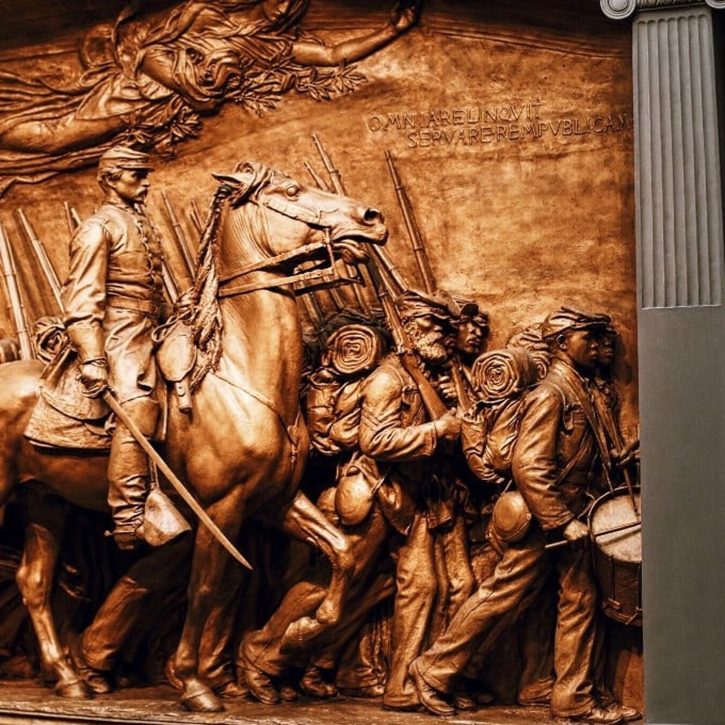 Artwork with Soldiers and Horse