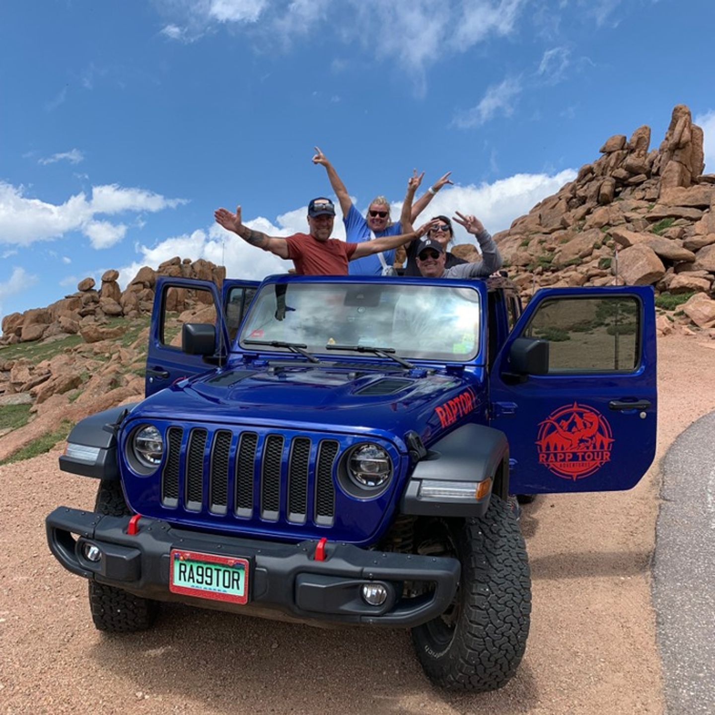Group in Jeep