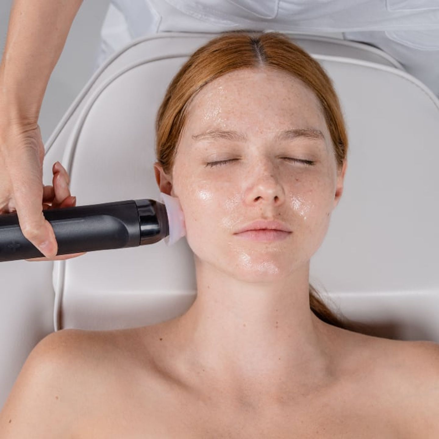 Women getting facial