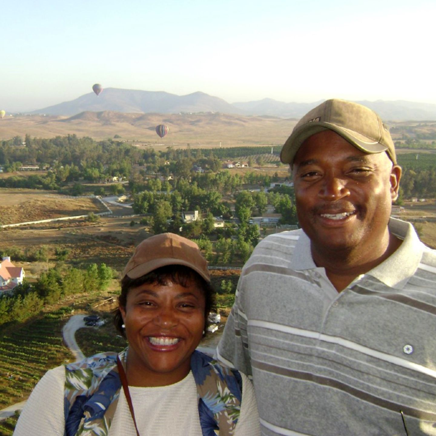 Couple taking in view