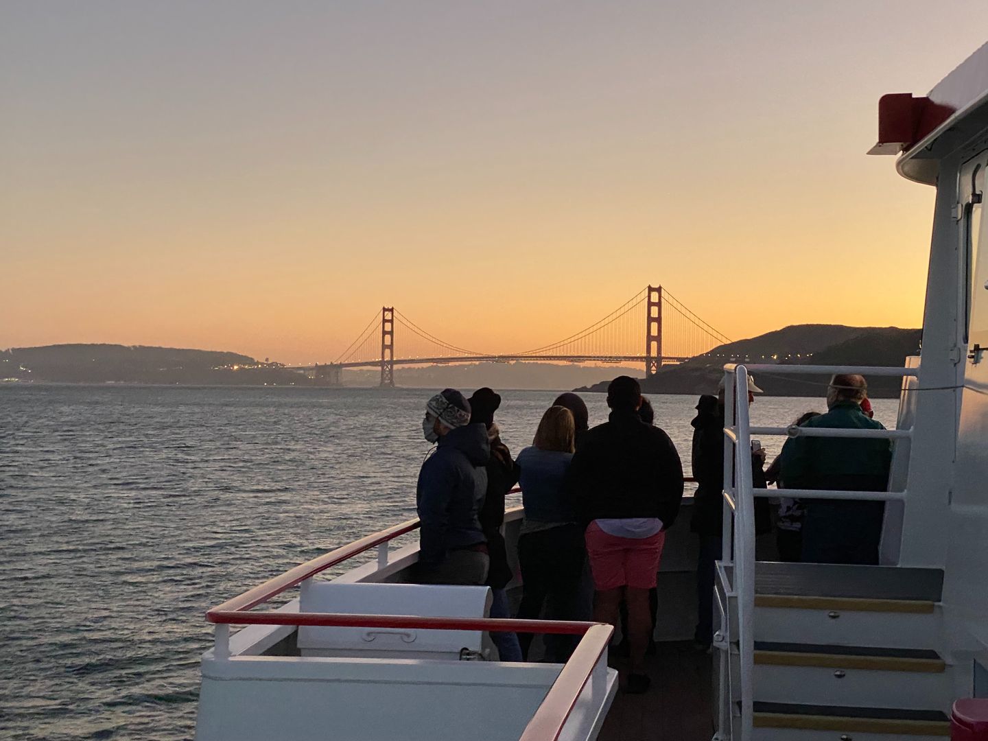Group on boat