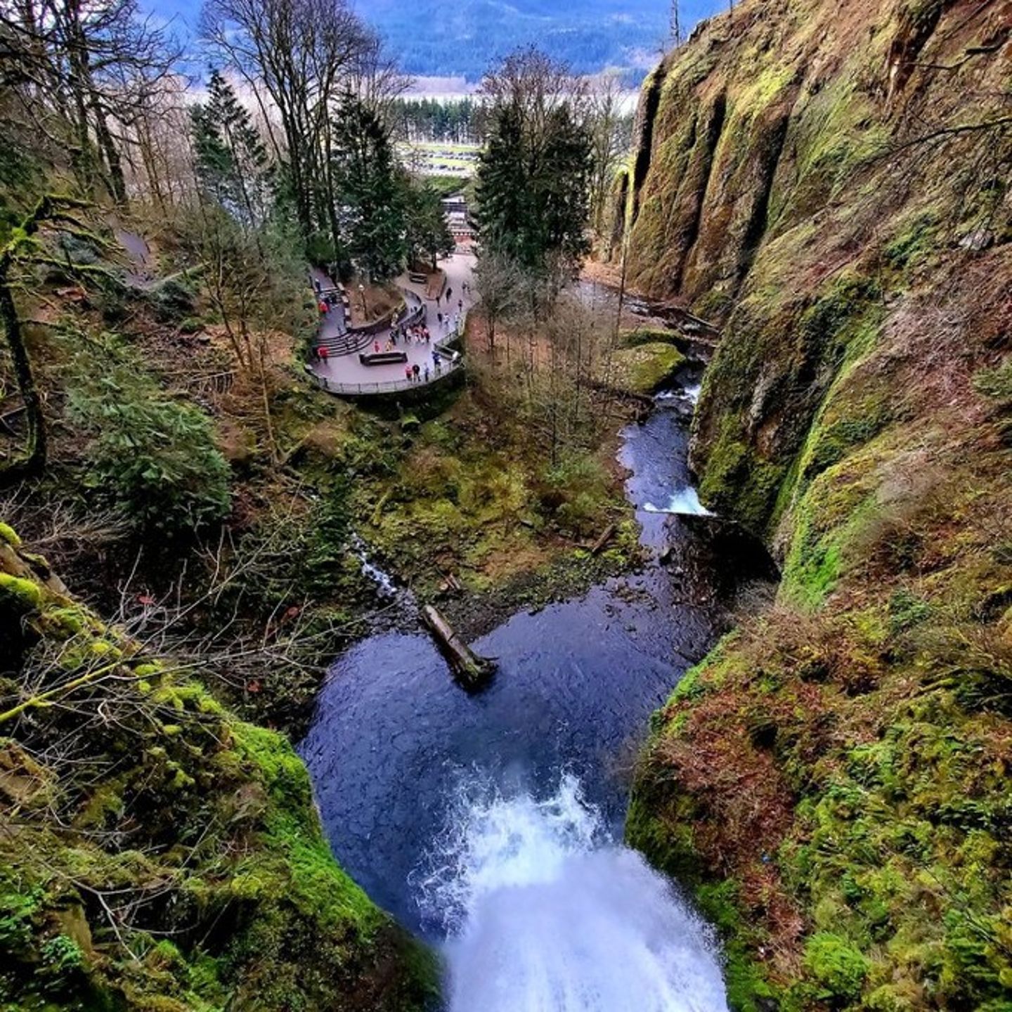 View from top of waterfall