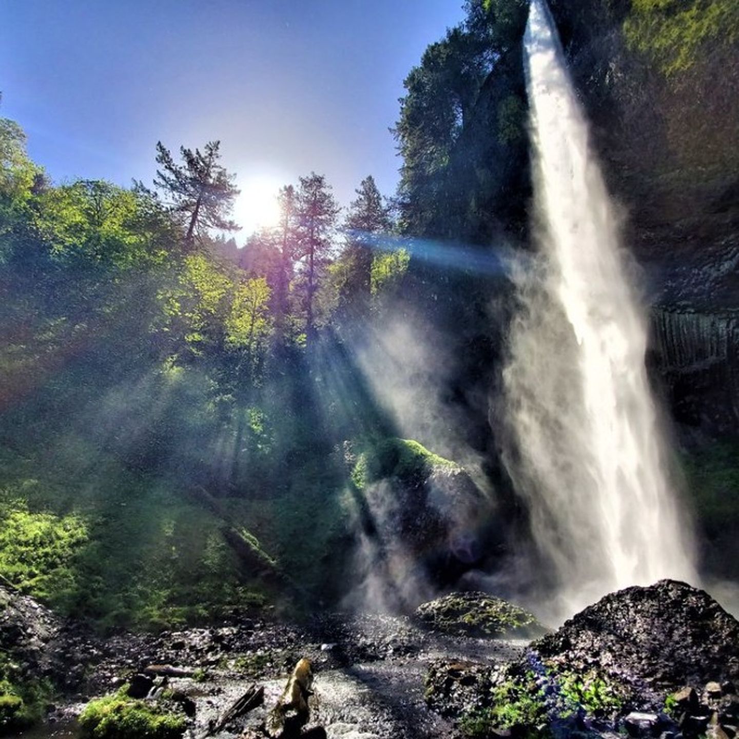 Waterfall from the bottom