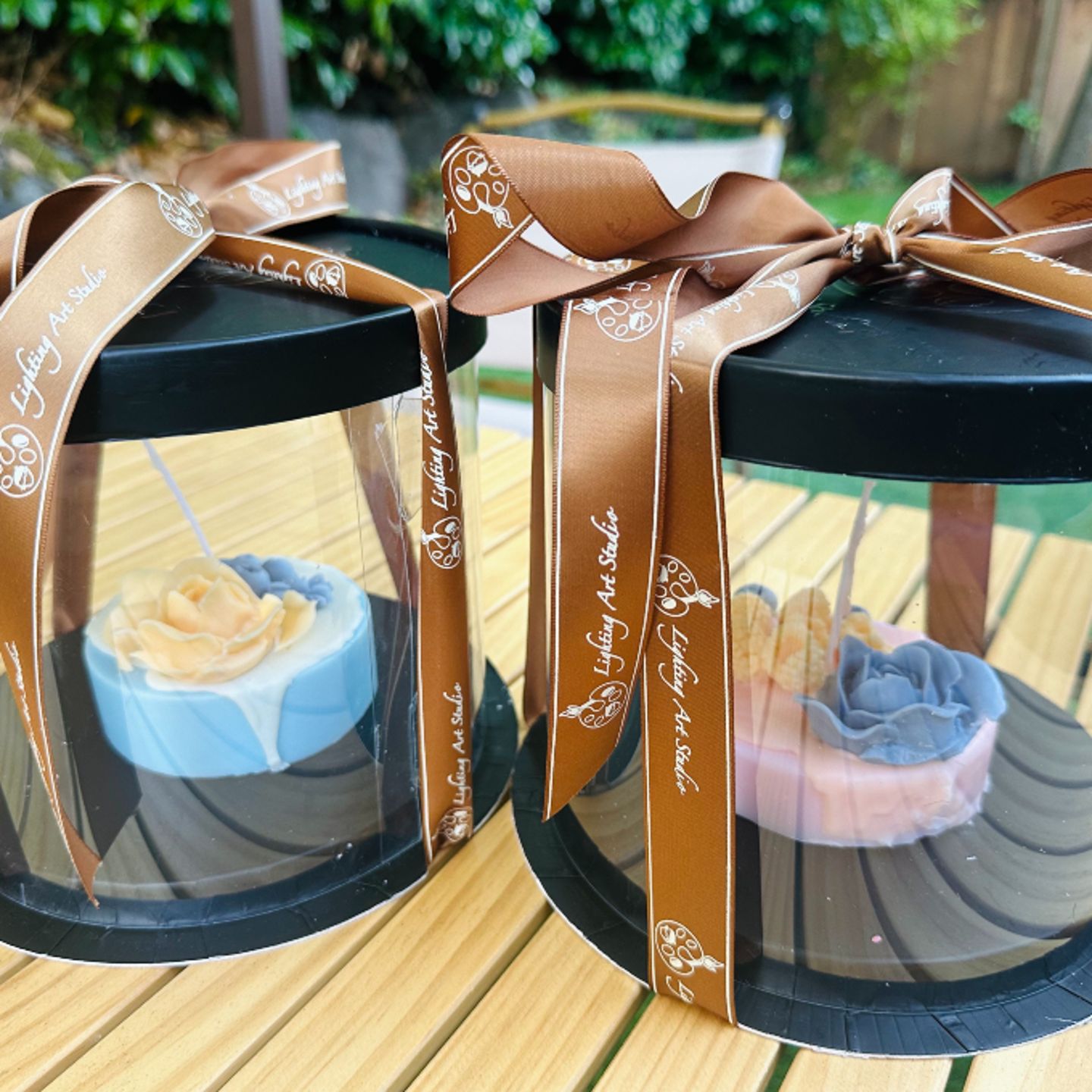 Finished cake candles in box