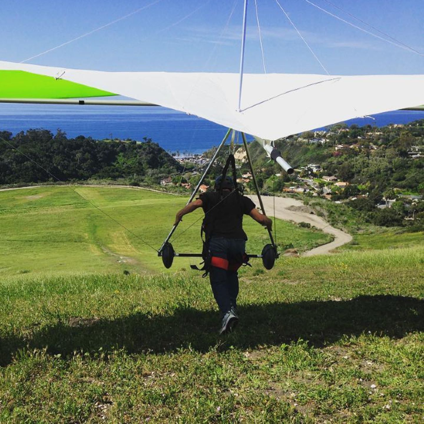 Person taking off
