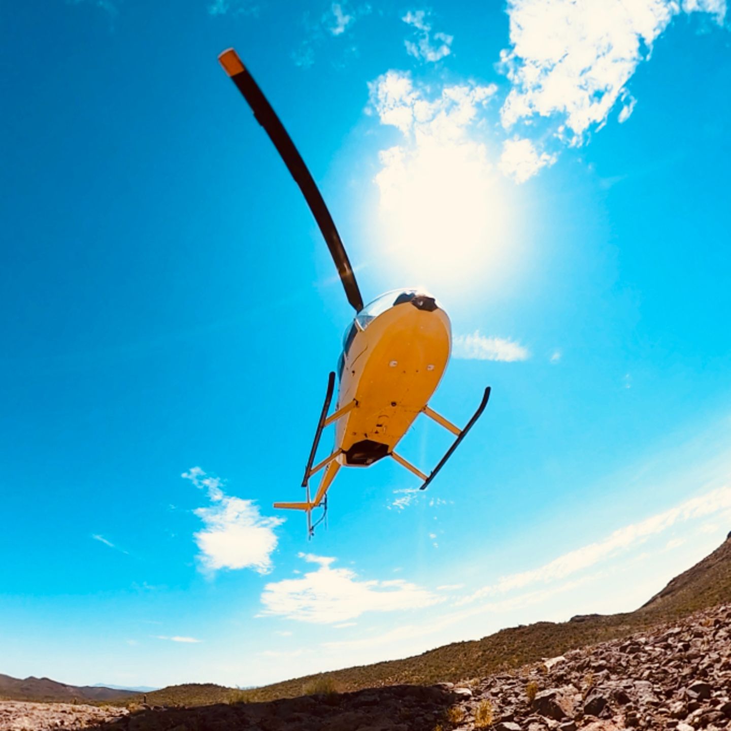 Helicopter from below