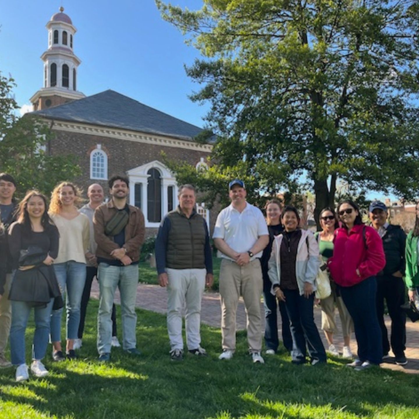 Group in front of church