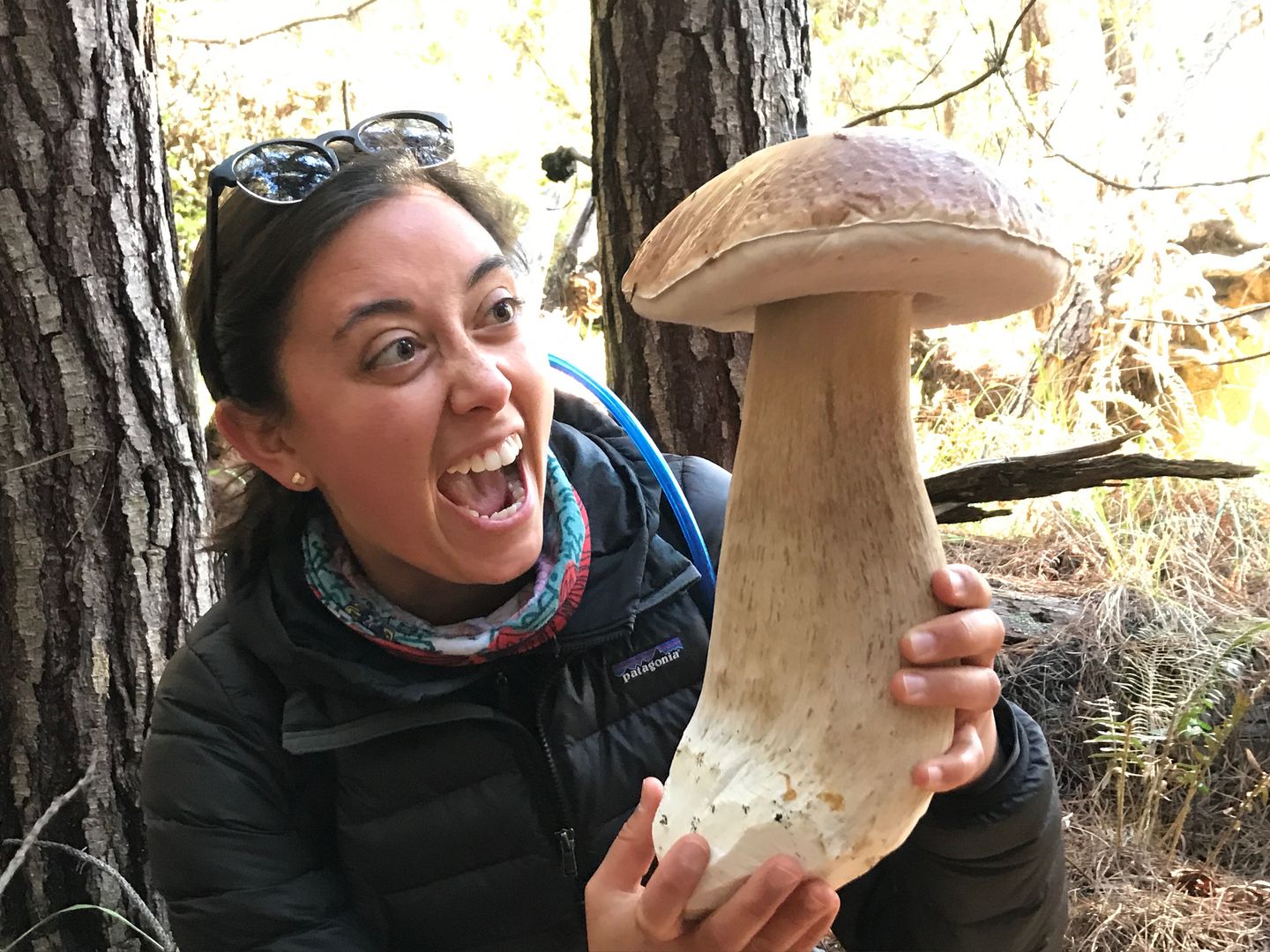 Woman with mushroom