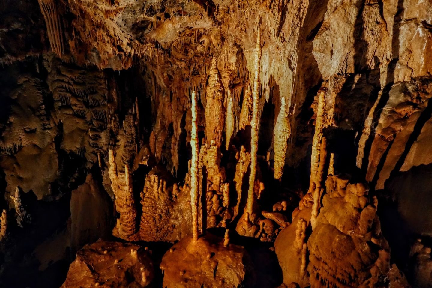 Inside cave