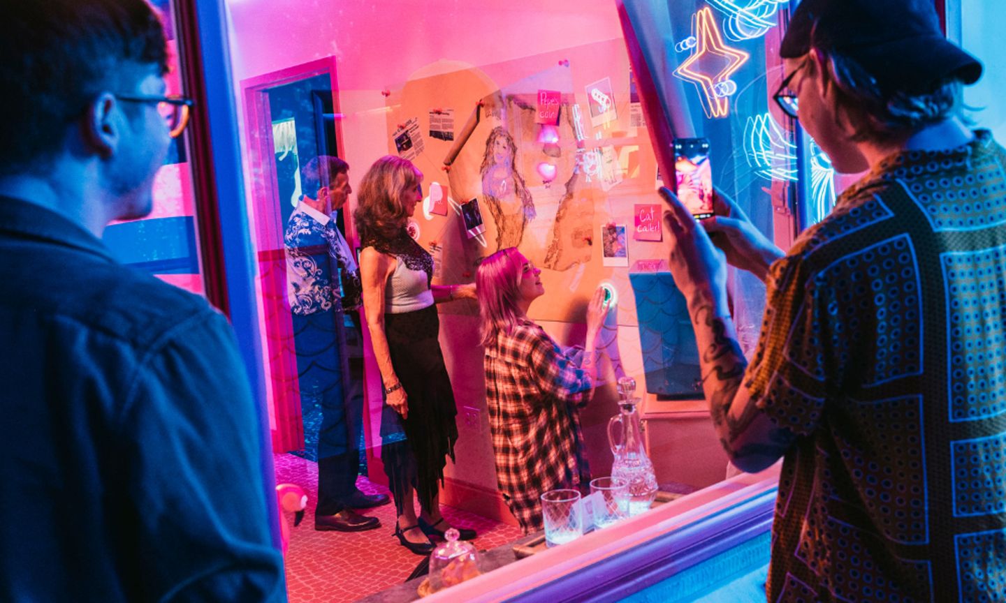 Couple enjoying exhibit