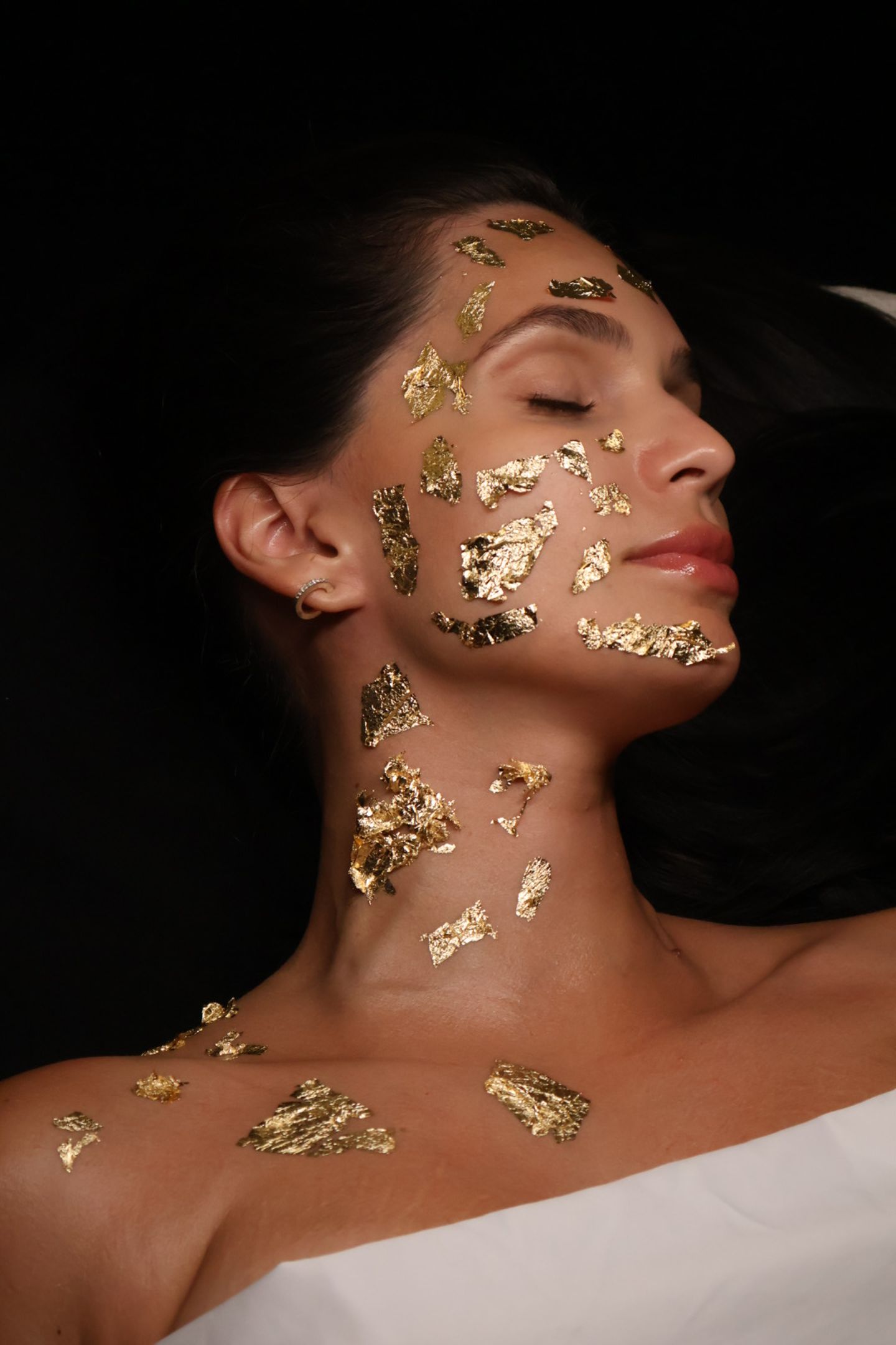 Woman getting facial
