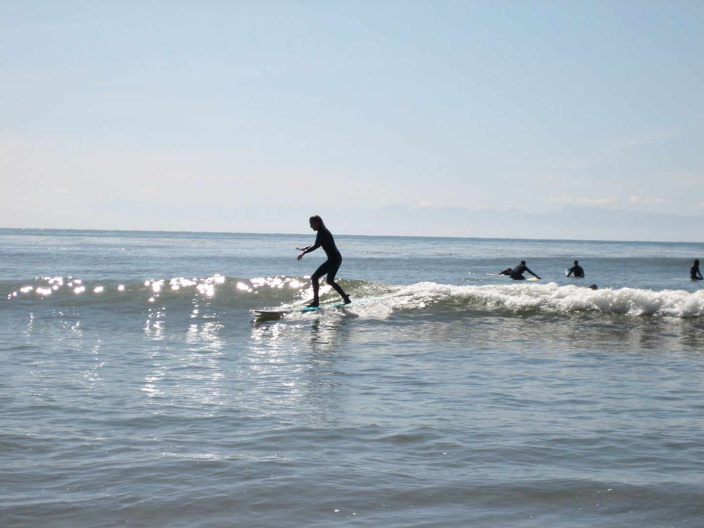 Woman surfing