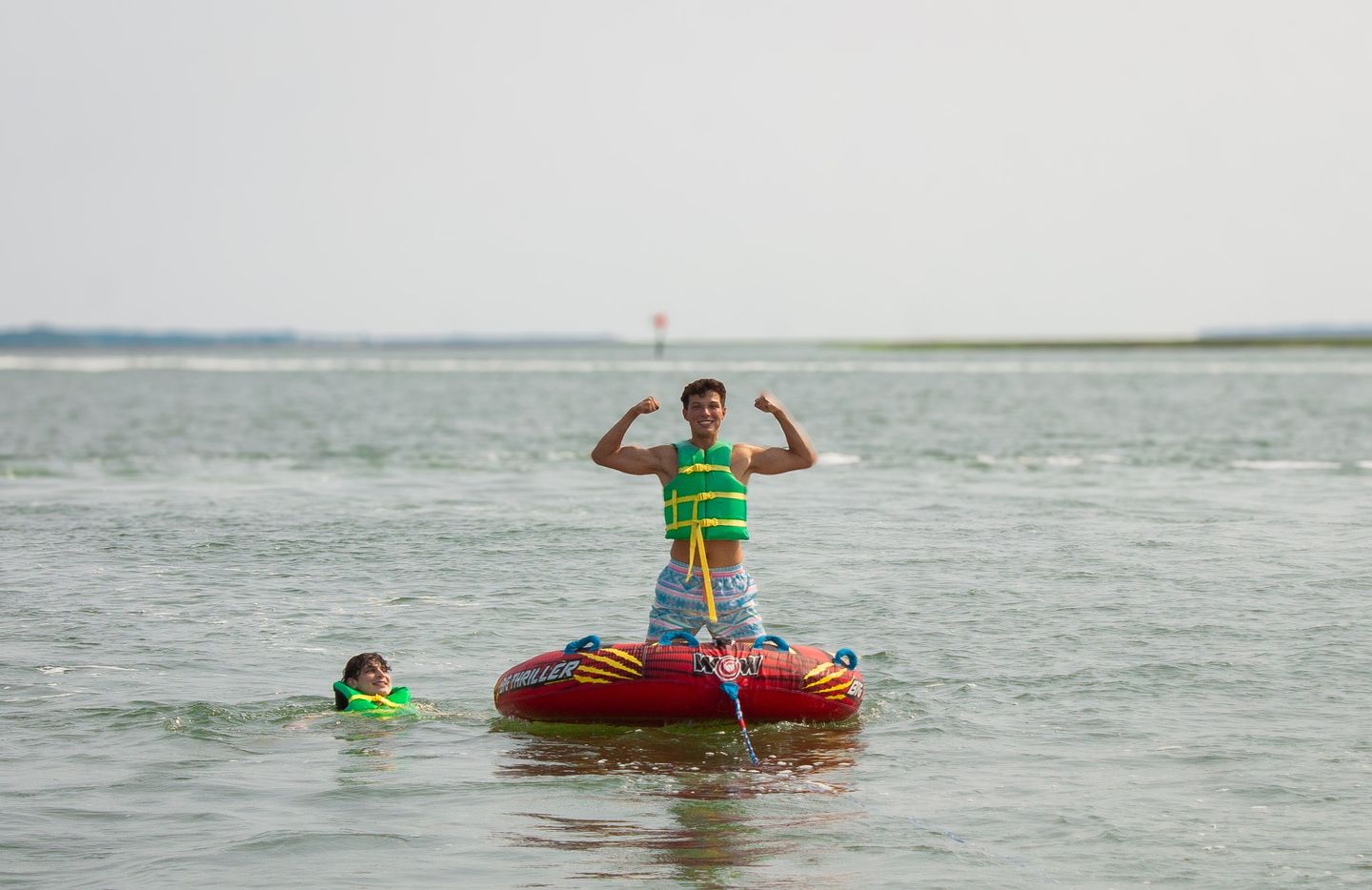 Man on tube