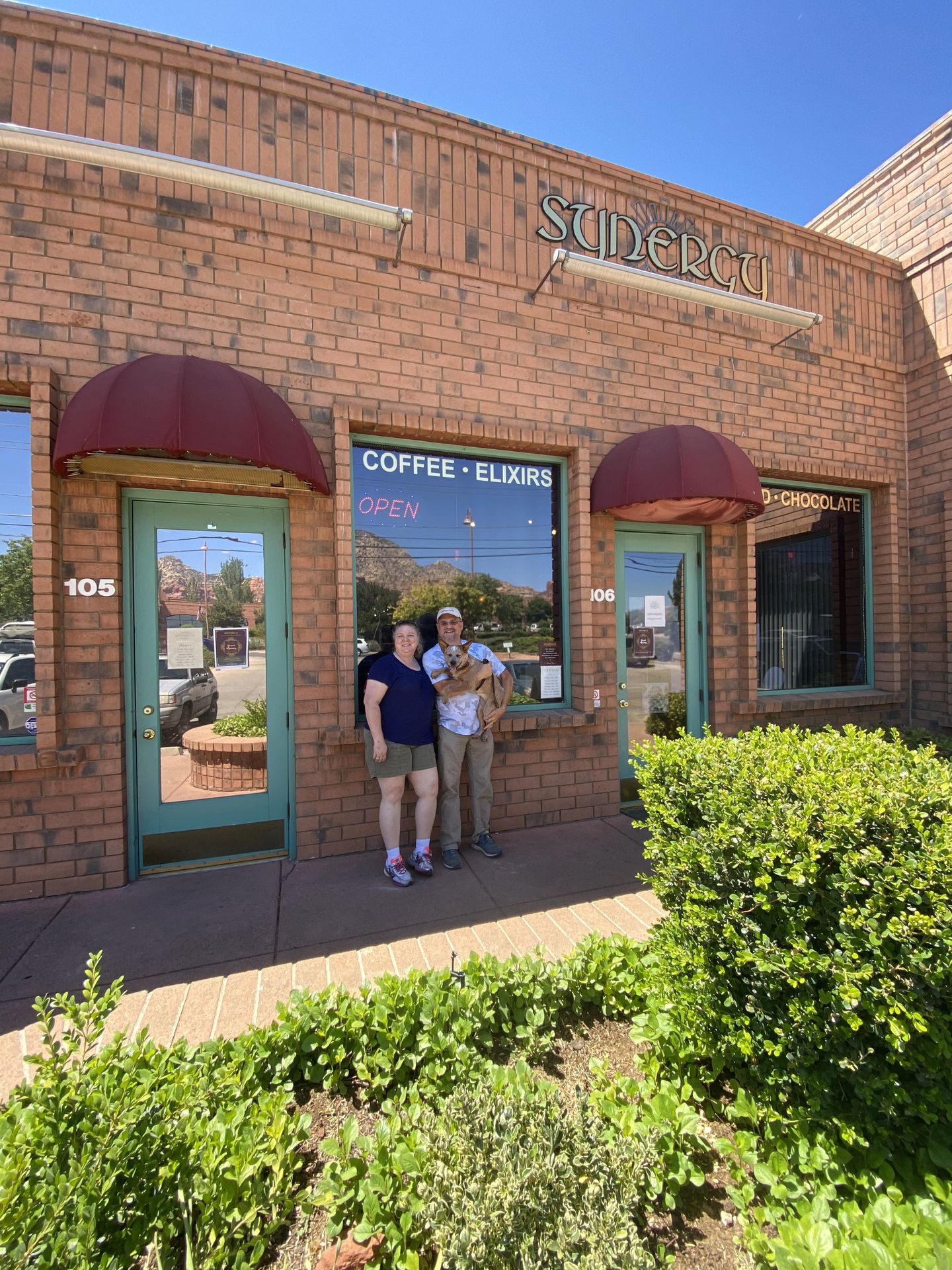 Couple outside store