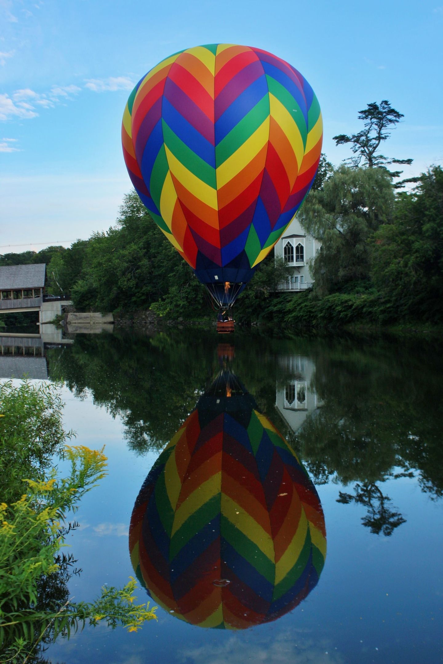 Balloon over lake