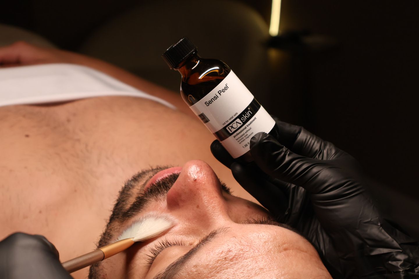 Man getting facial
