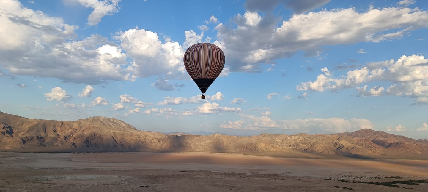 Balloon above desert
