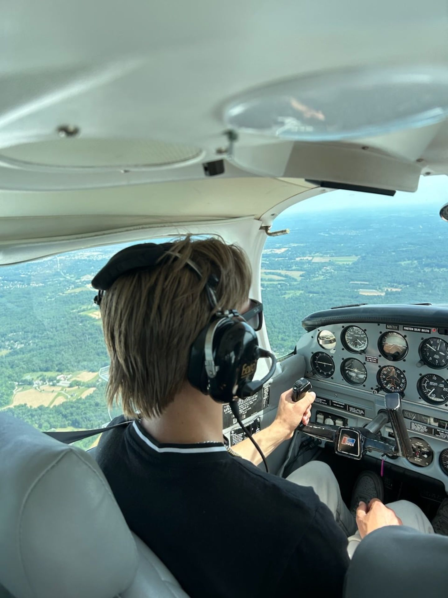 Person flying plane