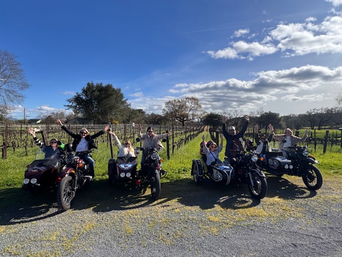 Group on trikes