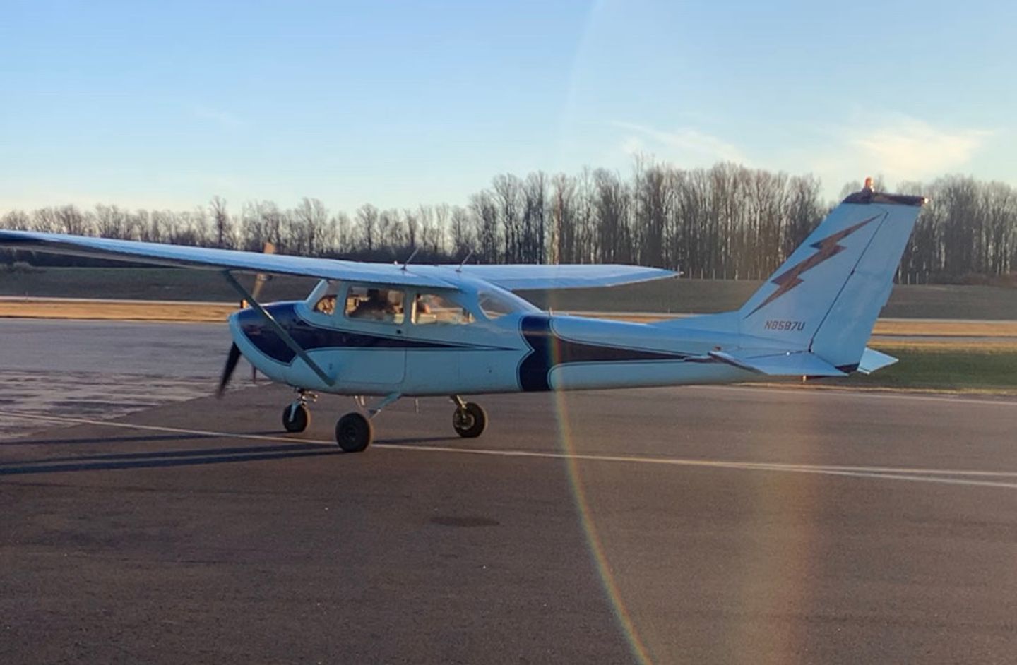Plane on runway